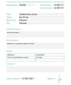 Oxymetholone (Anadrol 5